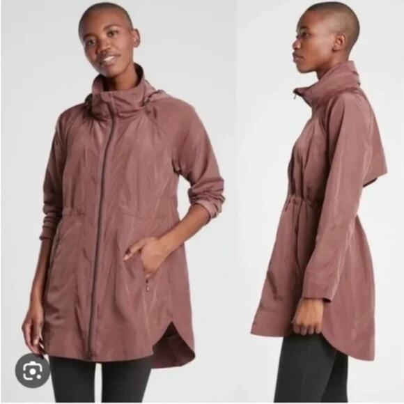 Athleta Drip Drop Longline Jacket in Hearth Rose - Picture 1 of 9